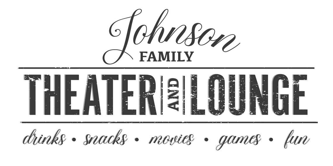 Personalized Theater And Lounge Sign, Wall Decor - Image 2