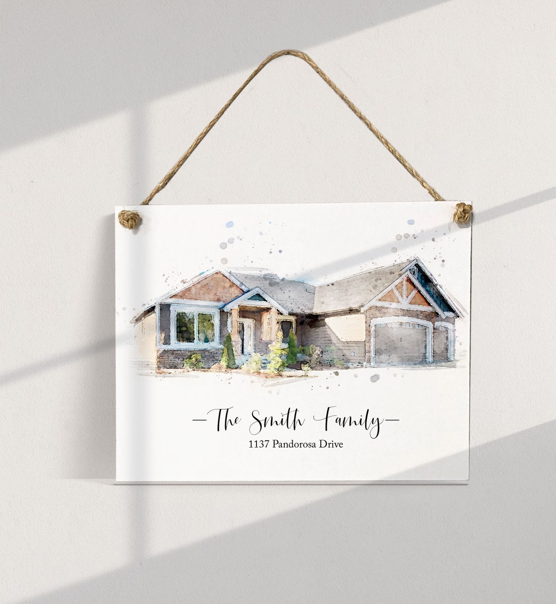 Custom Watercolor House Portrait Print Personalized Home Gift - Image 2