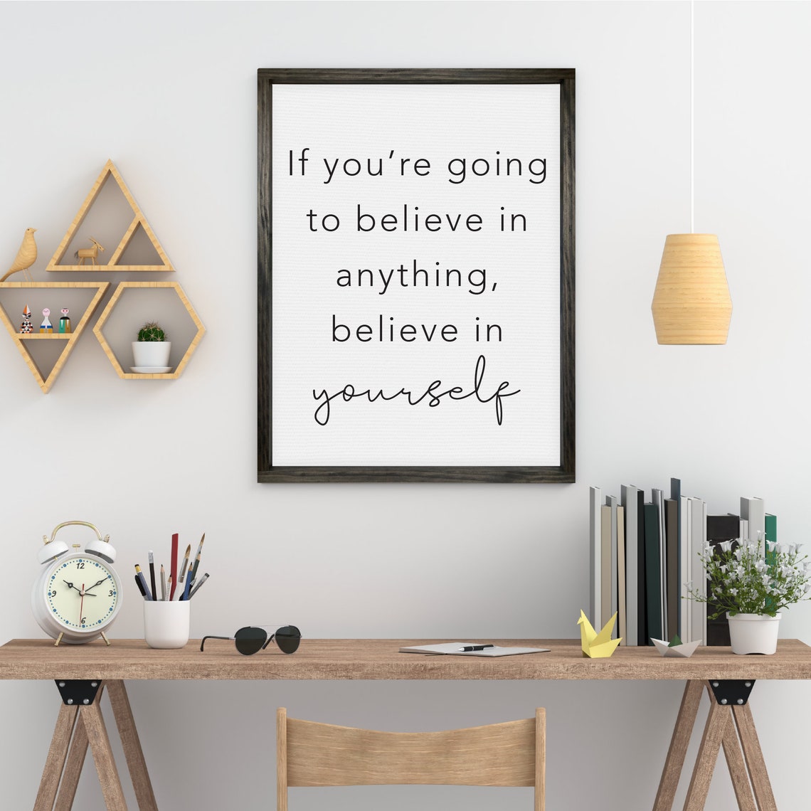 Believe In Yourself Inspirational Minimalist Self Love Poster - Image 3