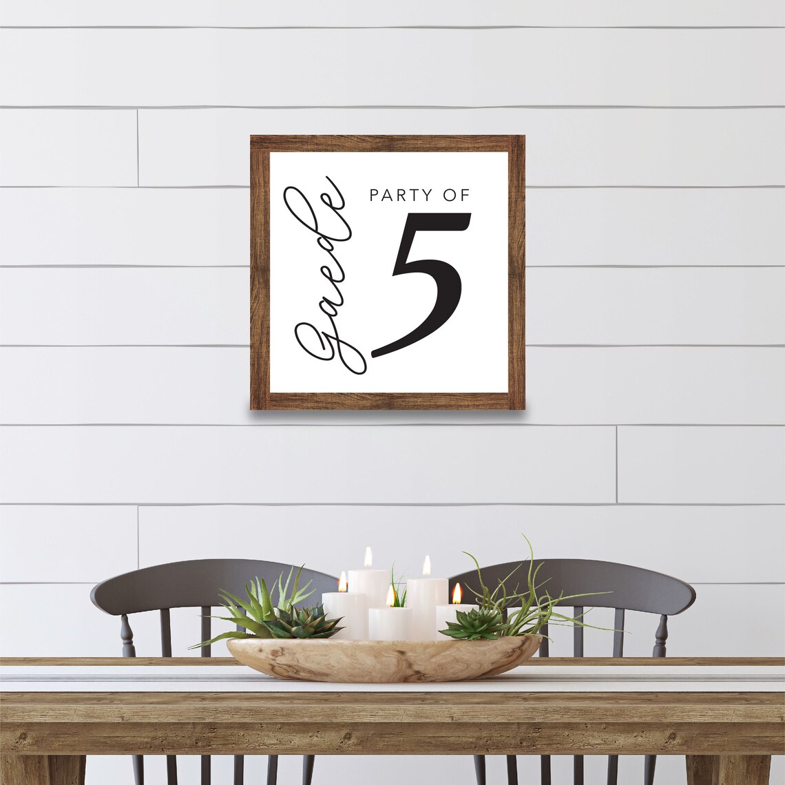 Custom Family Name Party Of Number Personalized Farmhouse Wall Poster - Image 2