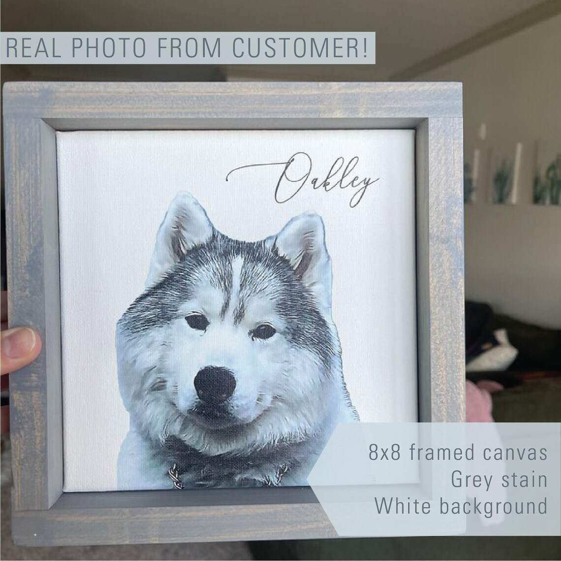 Custom Pet Portrait Oil Effect, Birthday Gift Art Print - Image 2