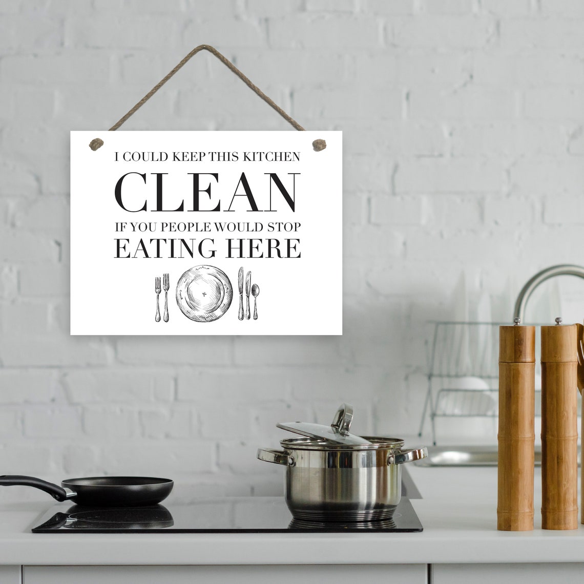 I Could Keep This Kitchen Clean If You Stop Eating Kitchen Poster - Image 2