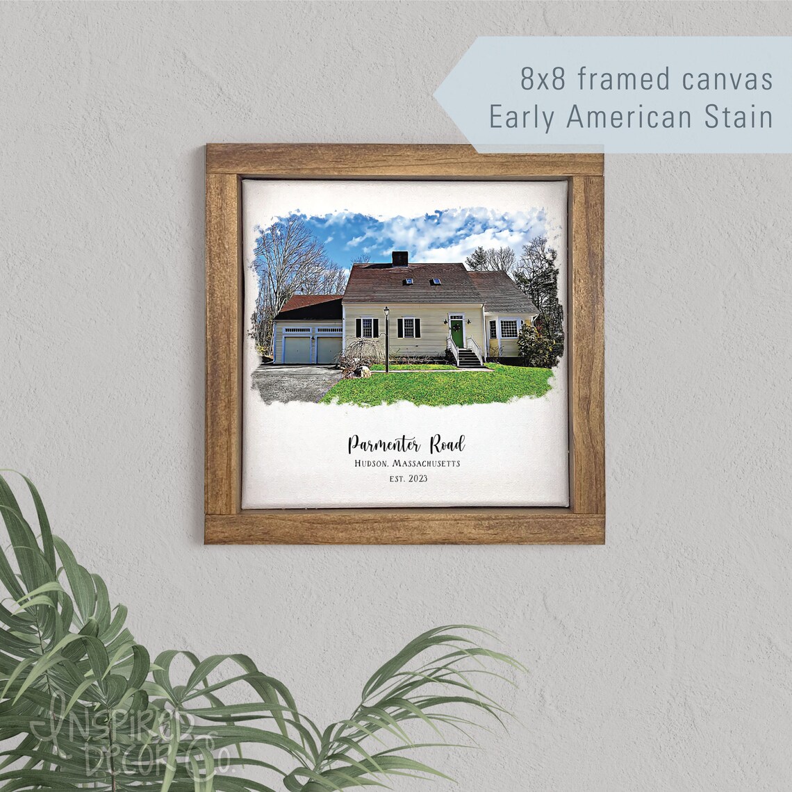 House Portrait, First Home Oil-Effect Art Print - Image 3