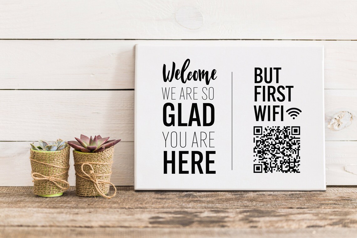 Custom WiFi QR Code Entryway Sign Poster Print - Image 3