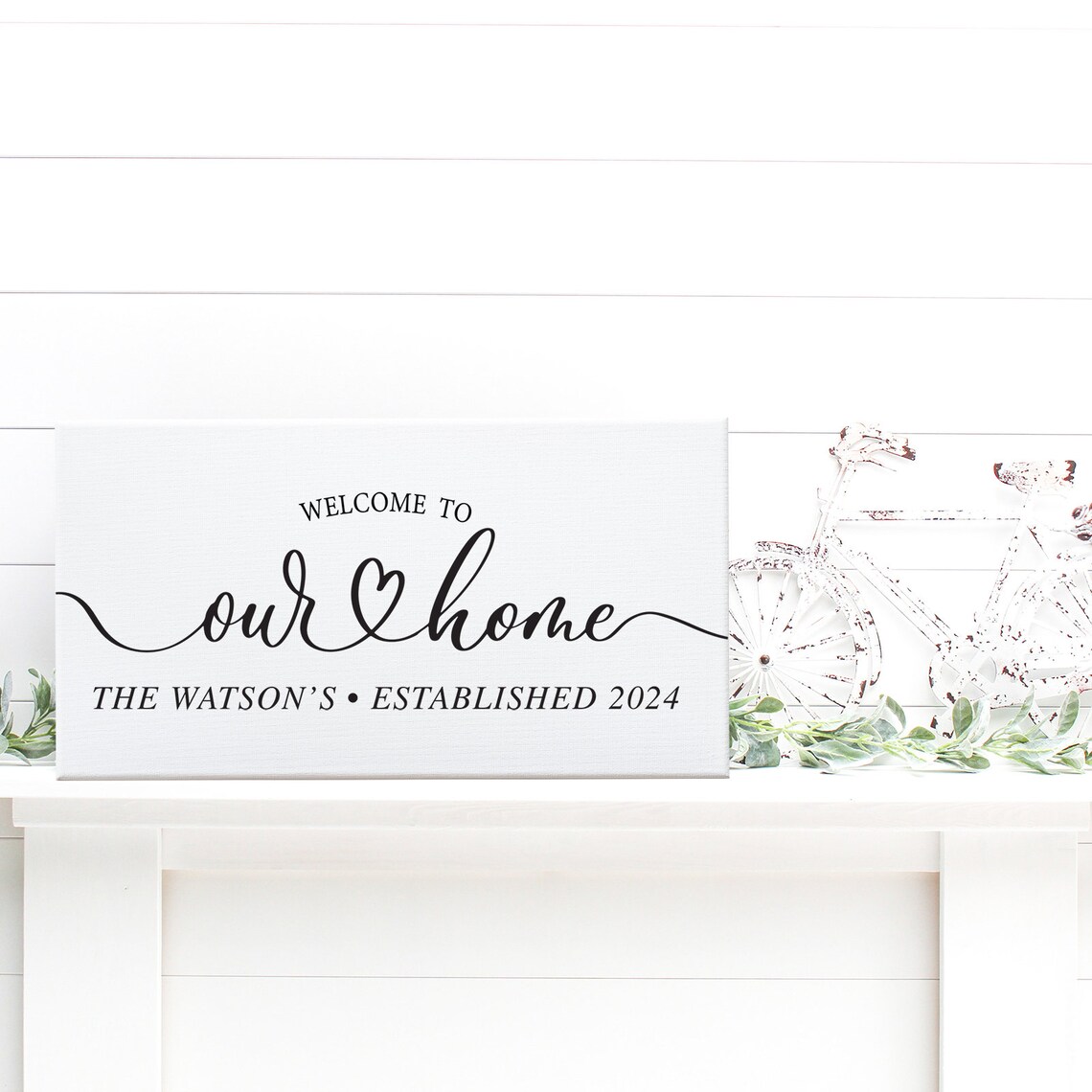 Personalized Welcome To Our Home Family Name Established Poster - Image 2