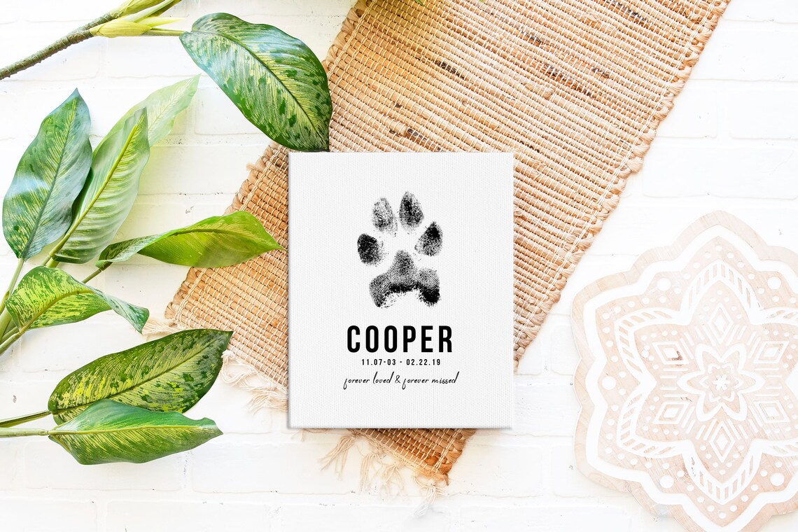 Ink Paw Print Memorial Custom Paw Print Art Print - Image 3