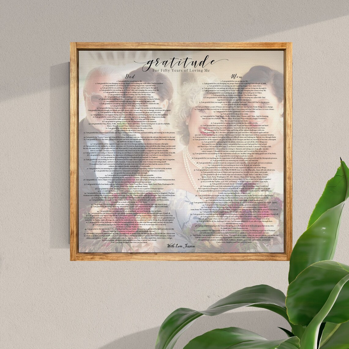 Wedding Vows And Photos Custom Wedding Print - Image 2