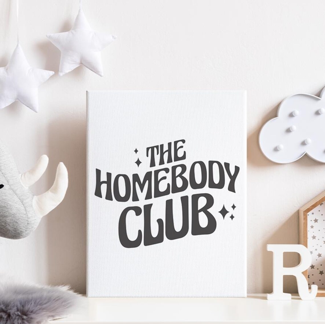 The Homebody Club Colorful Retro Letters Fun Home Decor Poster - Image 3