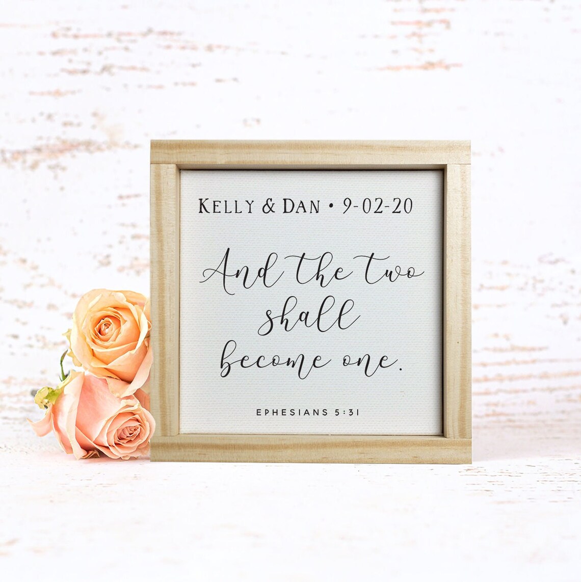 Ephesians 5:31 Personalized Wedding Scripture Print