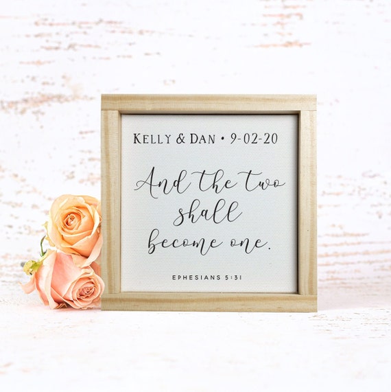 Ephesians 5:31 Personalized Wedding Scripture Print