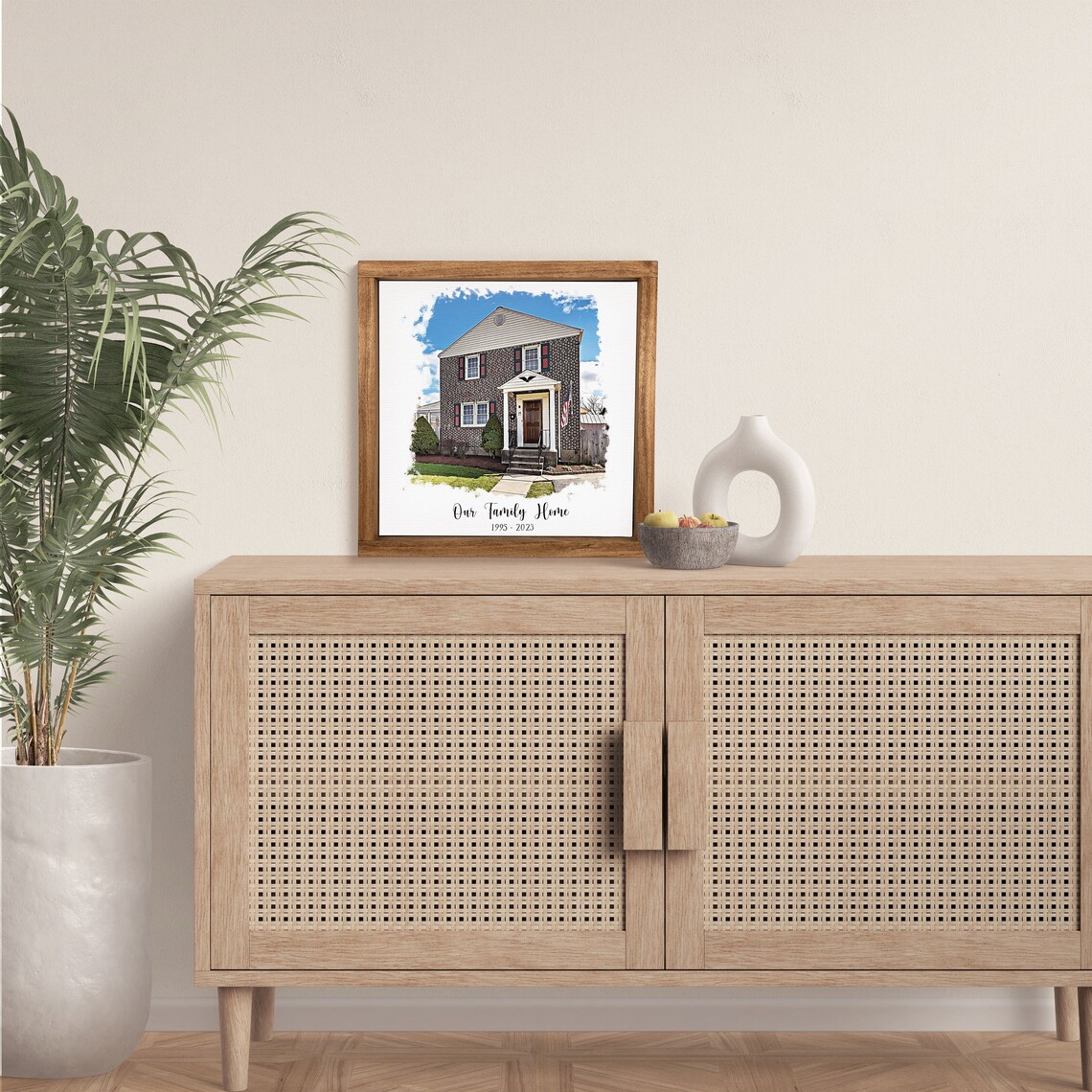Custom Watercolor House Portrait 168 Huron Street Home Poster - Image 2