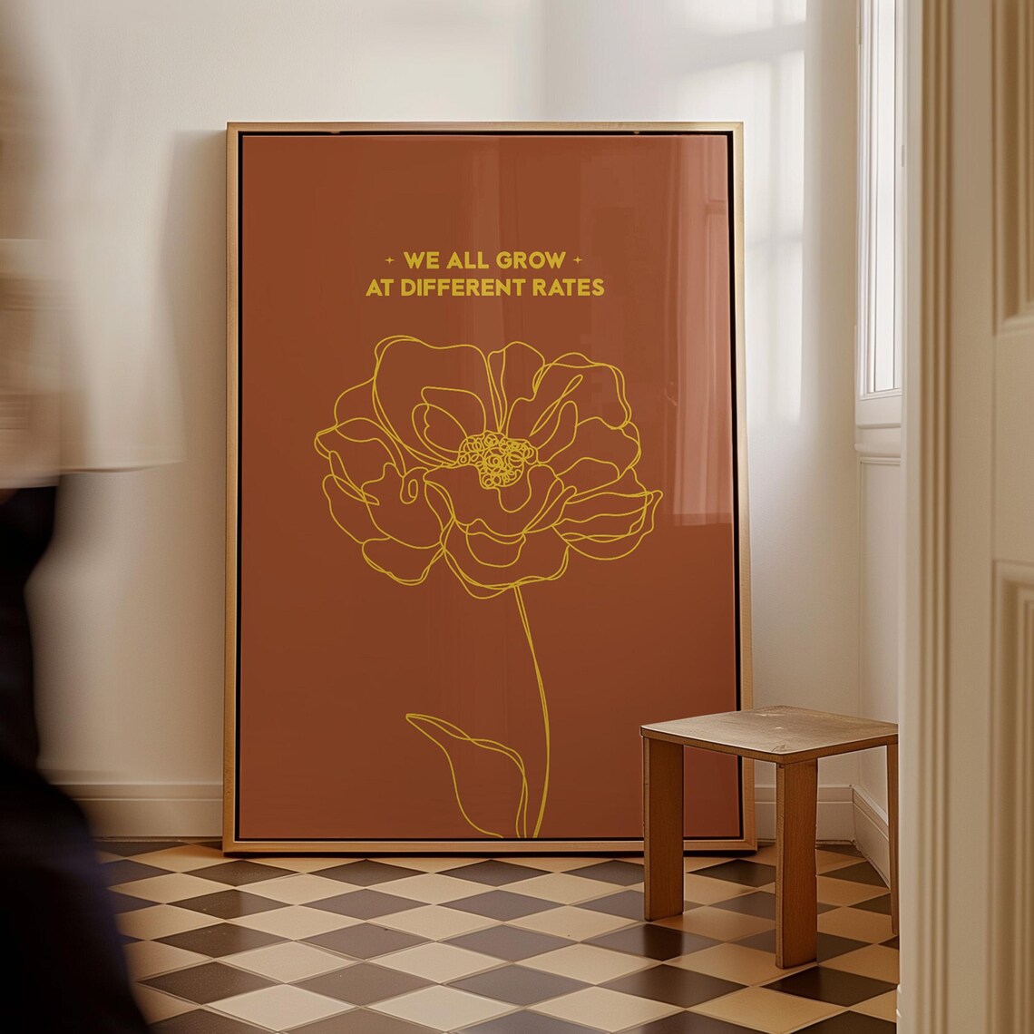 We All Grow at Different Rates Floral Art Print