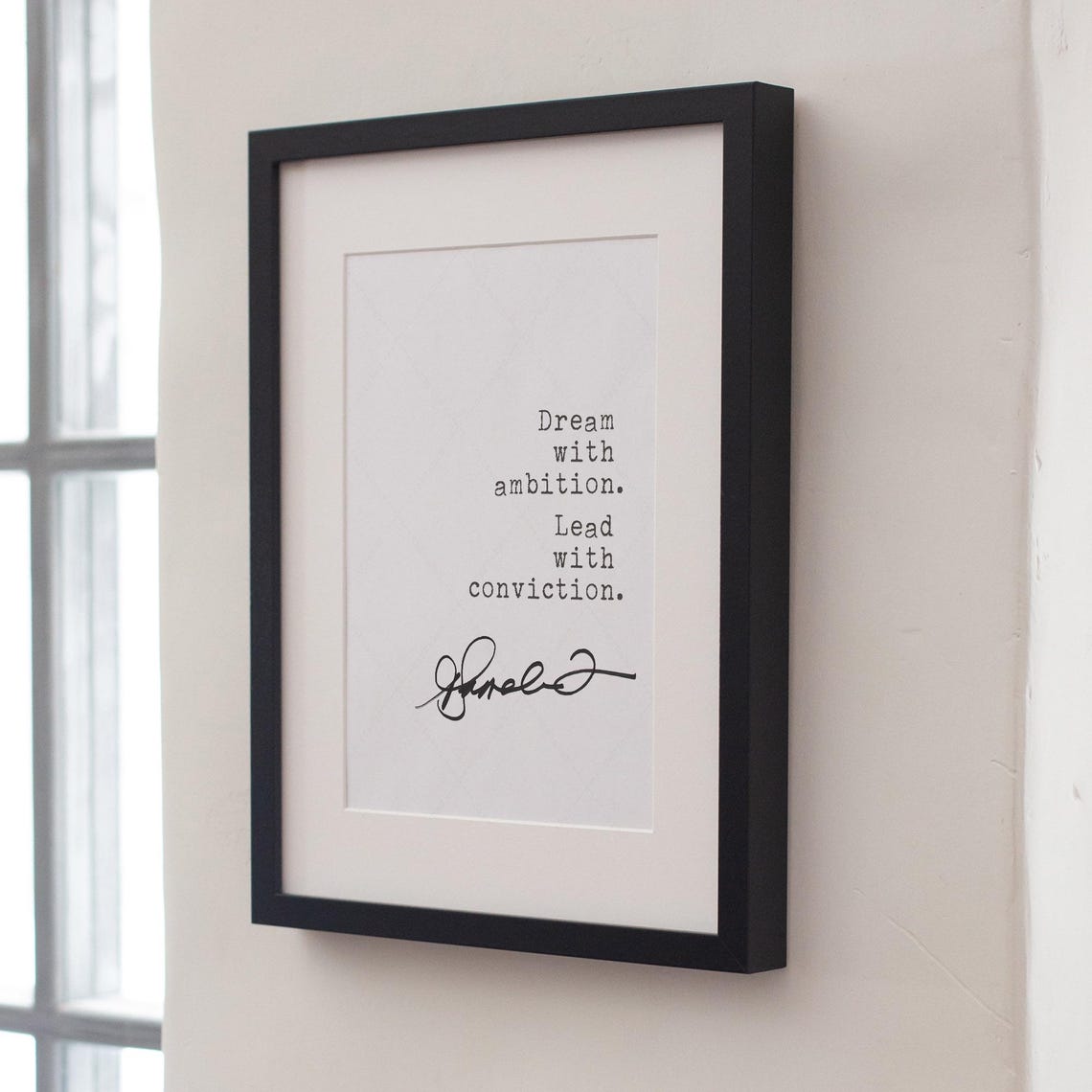 Kamala Harris Dream With Ambition Lead With Conviction Quote Wall Art - Image 3