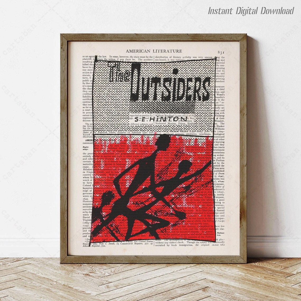 The Outsiders Art Print, Book Lovers Reading Nook