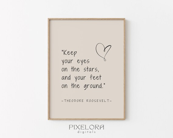 Theodore Roosevelt Quote Inspirational Wall Art Motivational Poster Famous Life Encouraging Decor