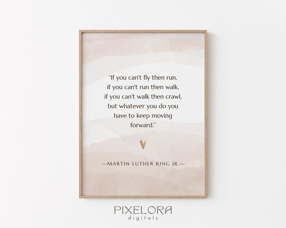 Martin Luther King Jr Quote Inspirational Wall Art Motivational Poster Famous Life Decor