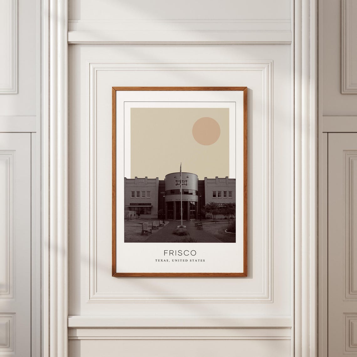 Frisco Texas Heritage Museum Main Street Minimalist Travel Poster - Image 2