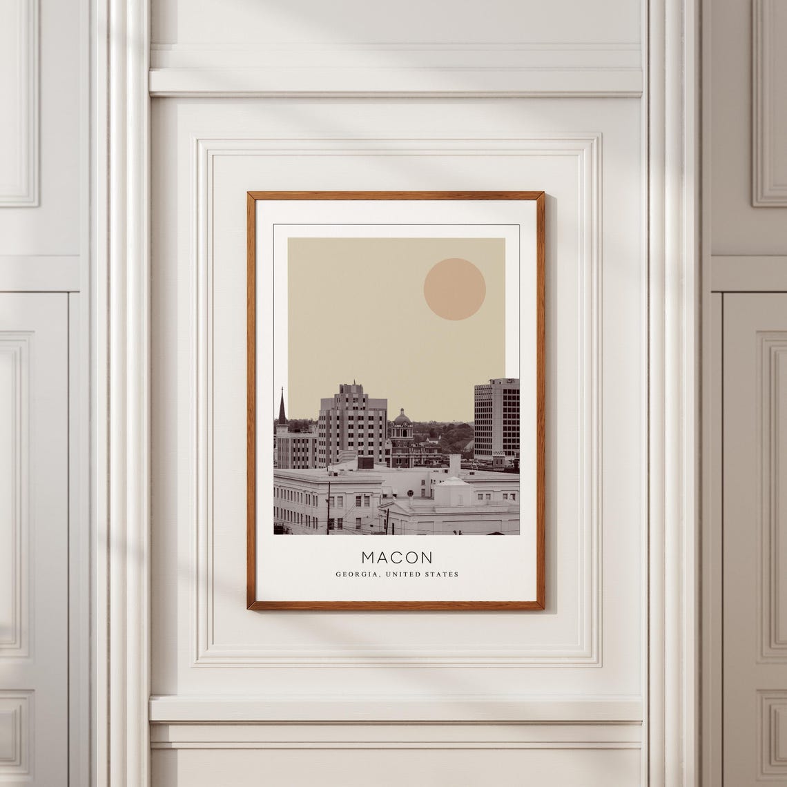 Macon Georgia Downtown Skyline With Domed Historic Building Poster - Image 2