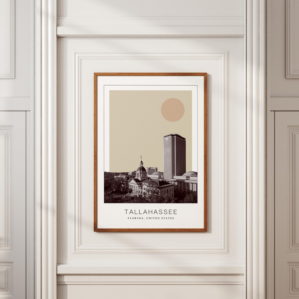 Tallahassee Florida Capitol Dome Skyline Minimalist Travel Poster - Image 2