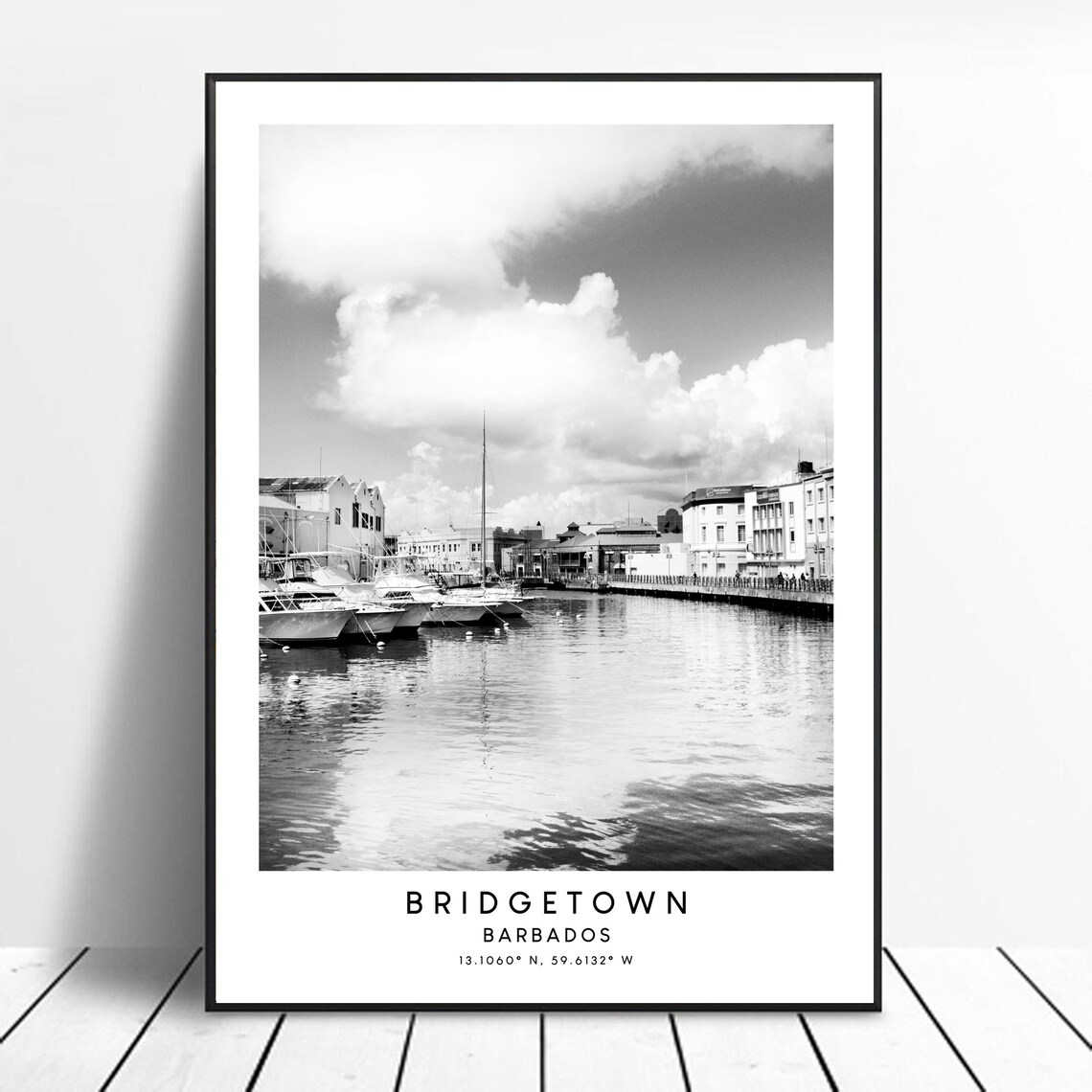 Bridgetown Travel Print Bridgetown Poster Bridgetown Wall Art Black And White Bridgetown Print Bridgetown Wall Print Bridgetown Gift Poster