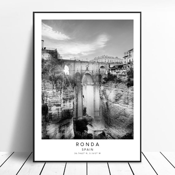 Ronda Puente Nuevo Bridge, Minimalist Travel Poster