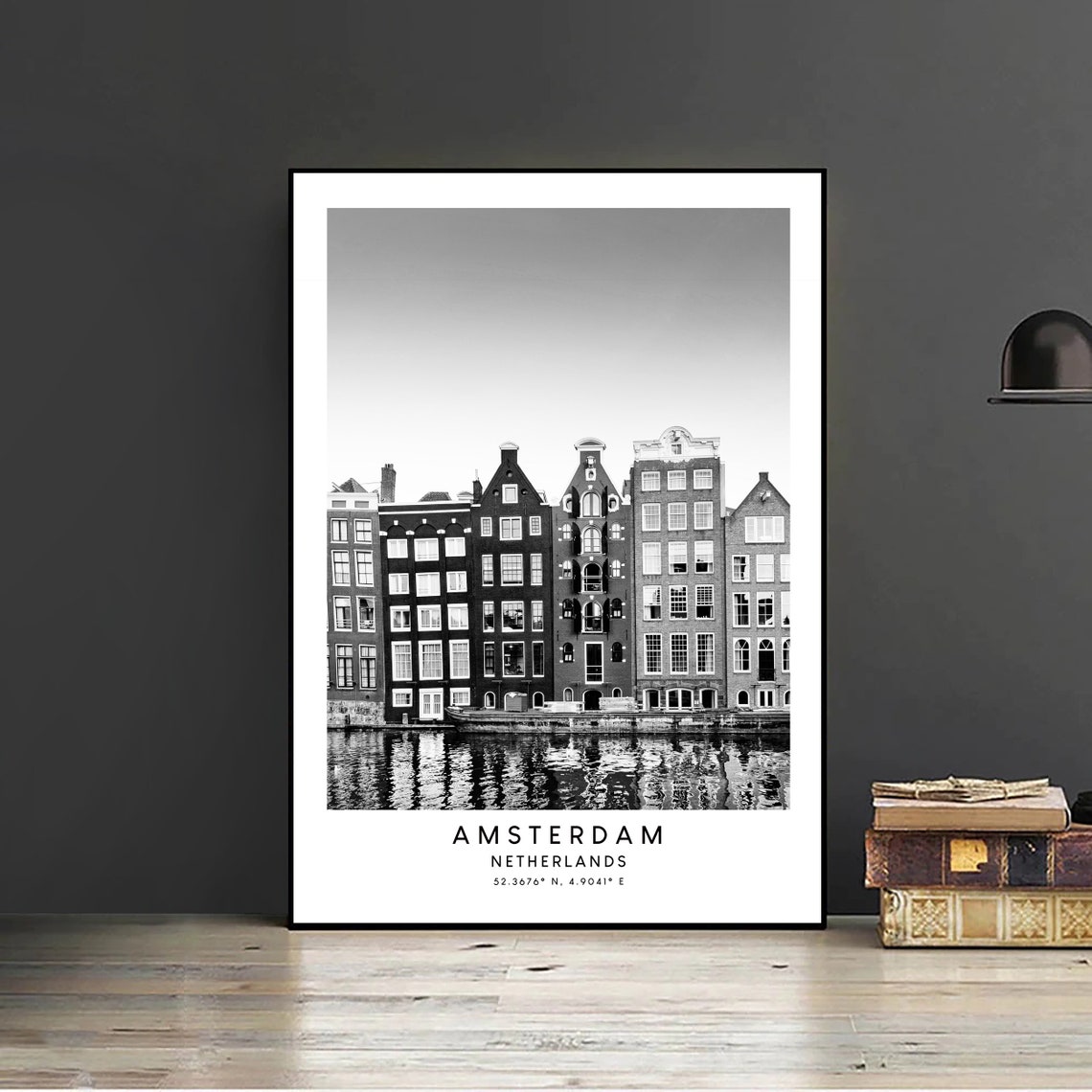 Amsterdam Minimalist Travel Poster, Amsterdam Houses - Image 2