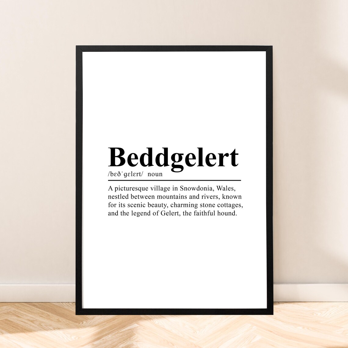 Beddgelert Snowdonia Wales Village Faithful Hound Definition Poster