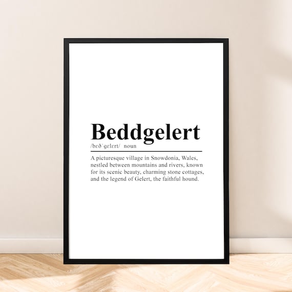 Beddgelert Snowdonia Wales Village Faithful Hound Definition Poster