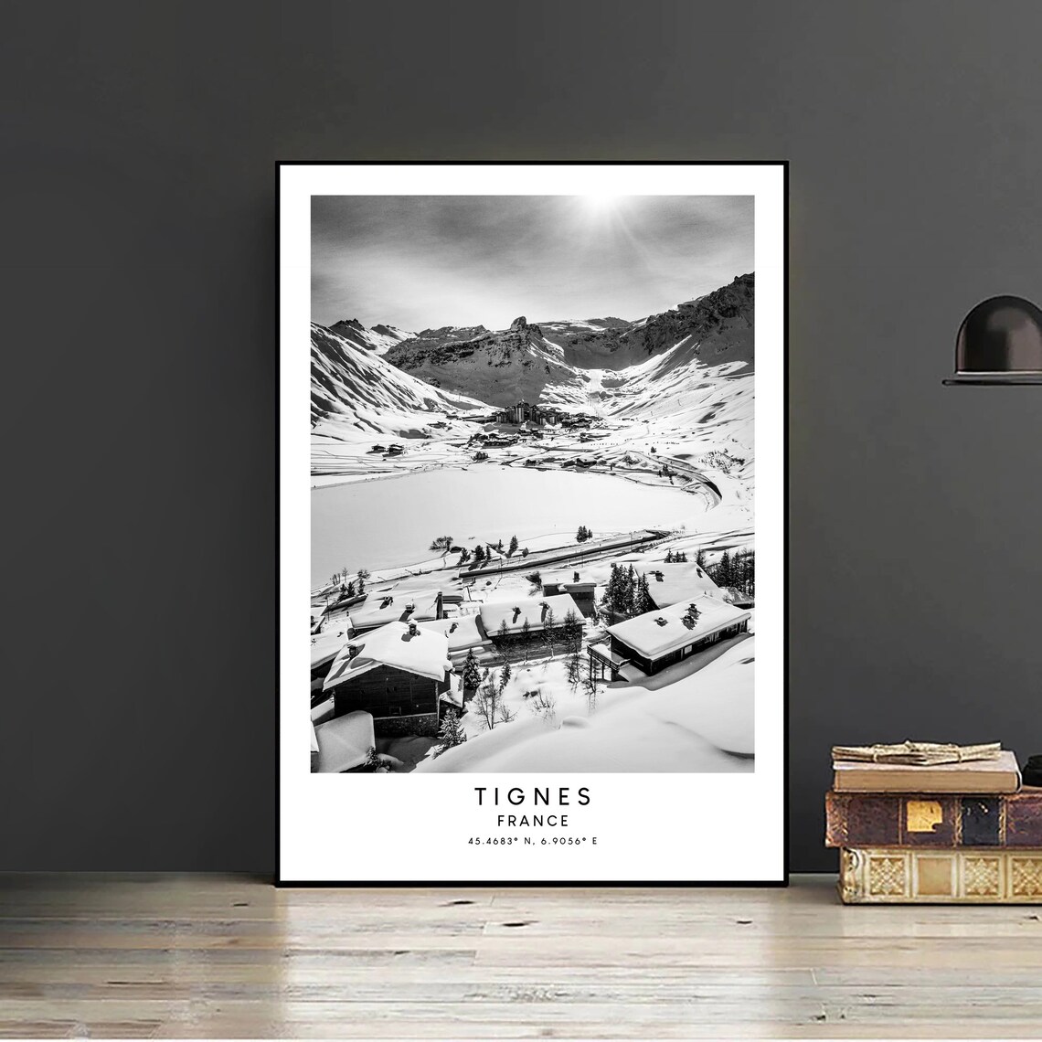 Tignes France Minimalist Travel Poster, Ski Resort - Image 2