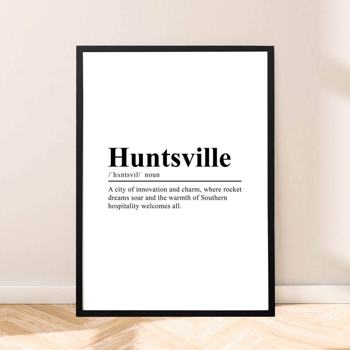 Huntsville Alabama Rocket Dreams Southern Hospitality Definition Poster