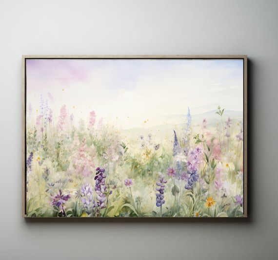 Flowers In The Field Watercolor Scripture Art Print