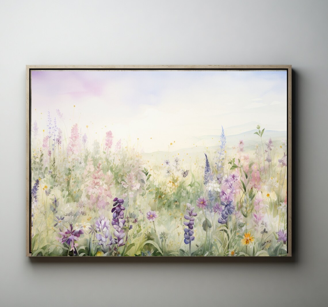Flowers In The Field Watercolor Scripture Art Print