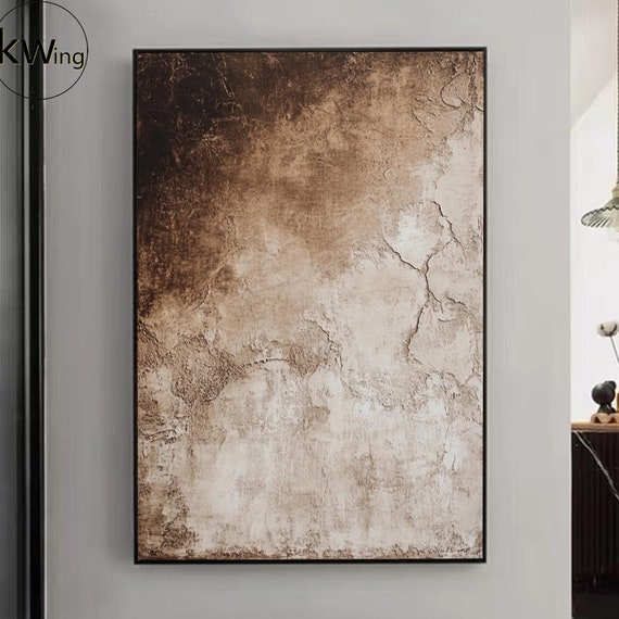 Original Brown And Beige Abstract Painting Brown Wabi Sabi Painting Neutral Textured Art Brown Minimalist Painting Home Wall Decor