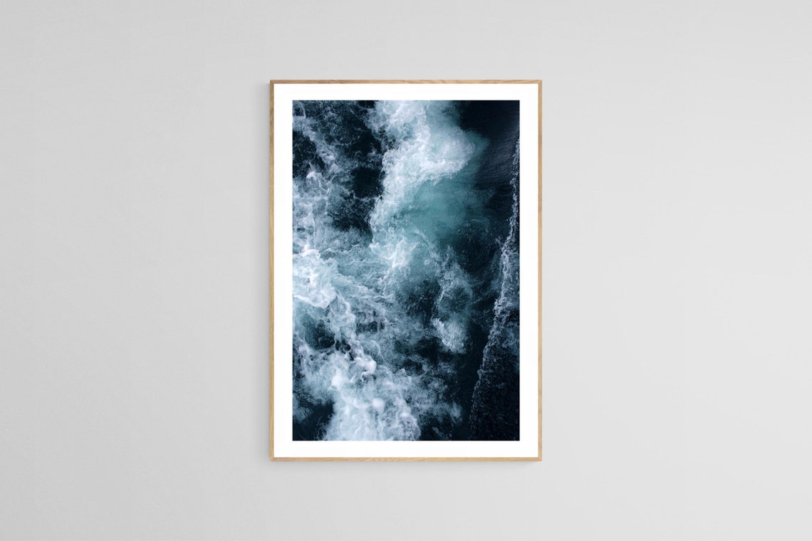 Lake Superior Ocean Waves, Coastal Photograph