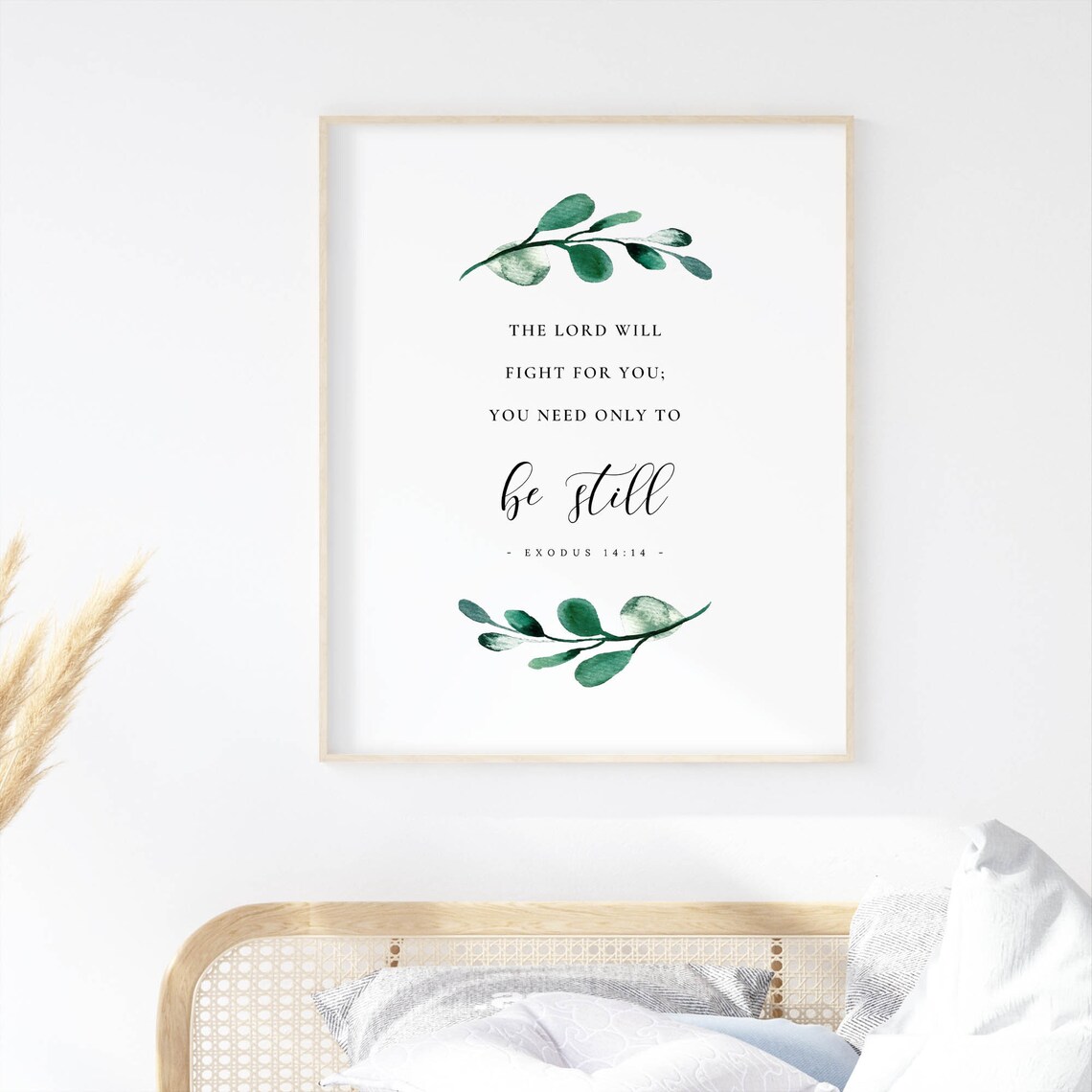 Exodus 1414 Bible Verse, Botanical Scripture - Image 2