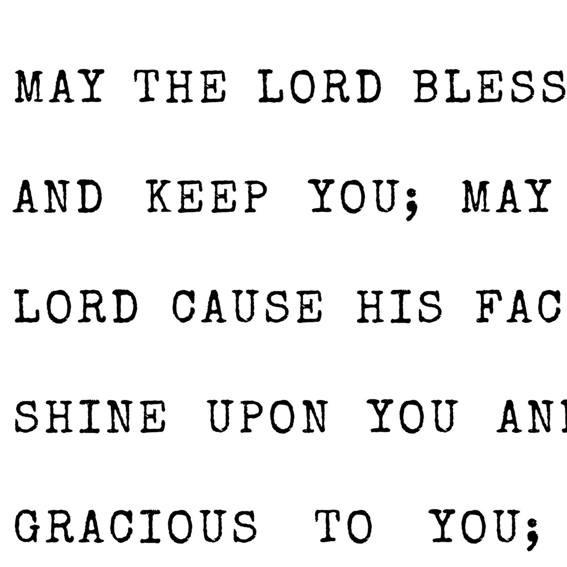 Numbers 6:24-26 Scripture Wall Decor Art Print - Image 2