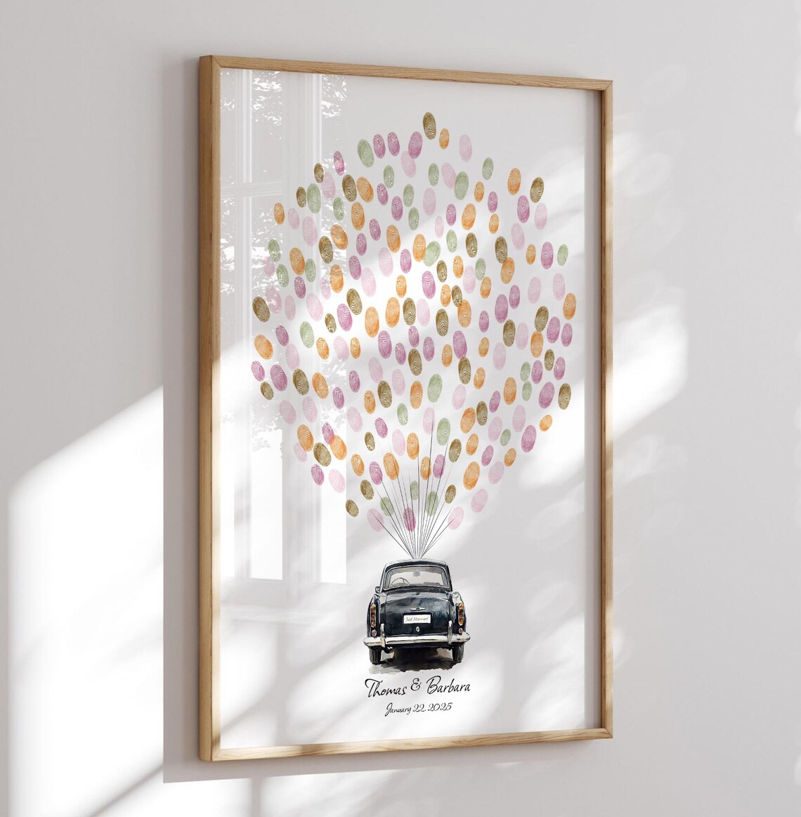 Luxury Car Fingerprint Guest Book Wedding Art Print - Image 2