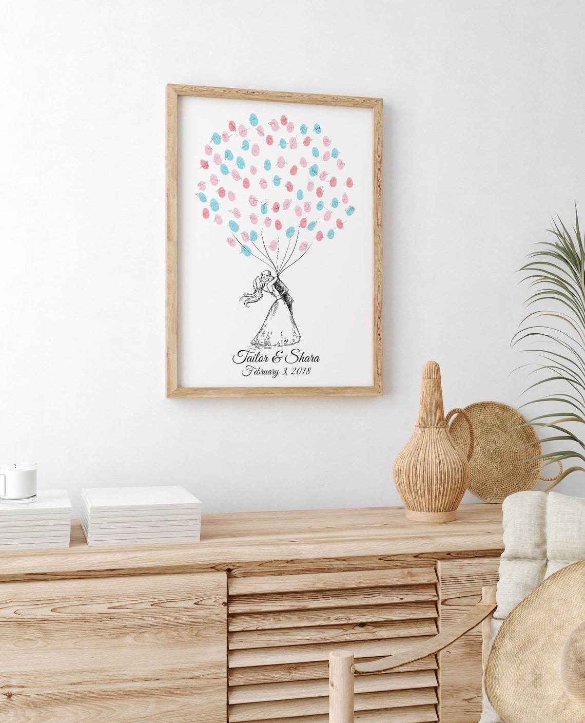 Wedding Fingerprint Balloon Guest Book Art Print - Image 4