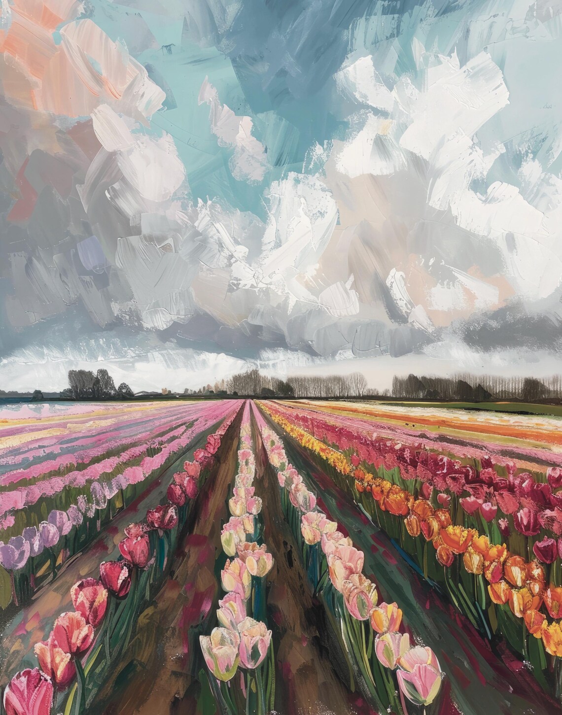 Tulip Field Vintage Botanical Art Print, Amsterdam - Image 6