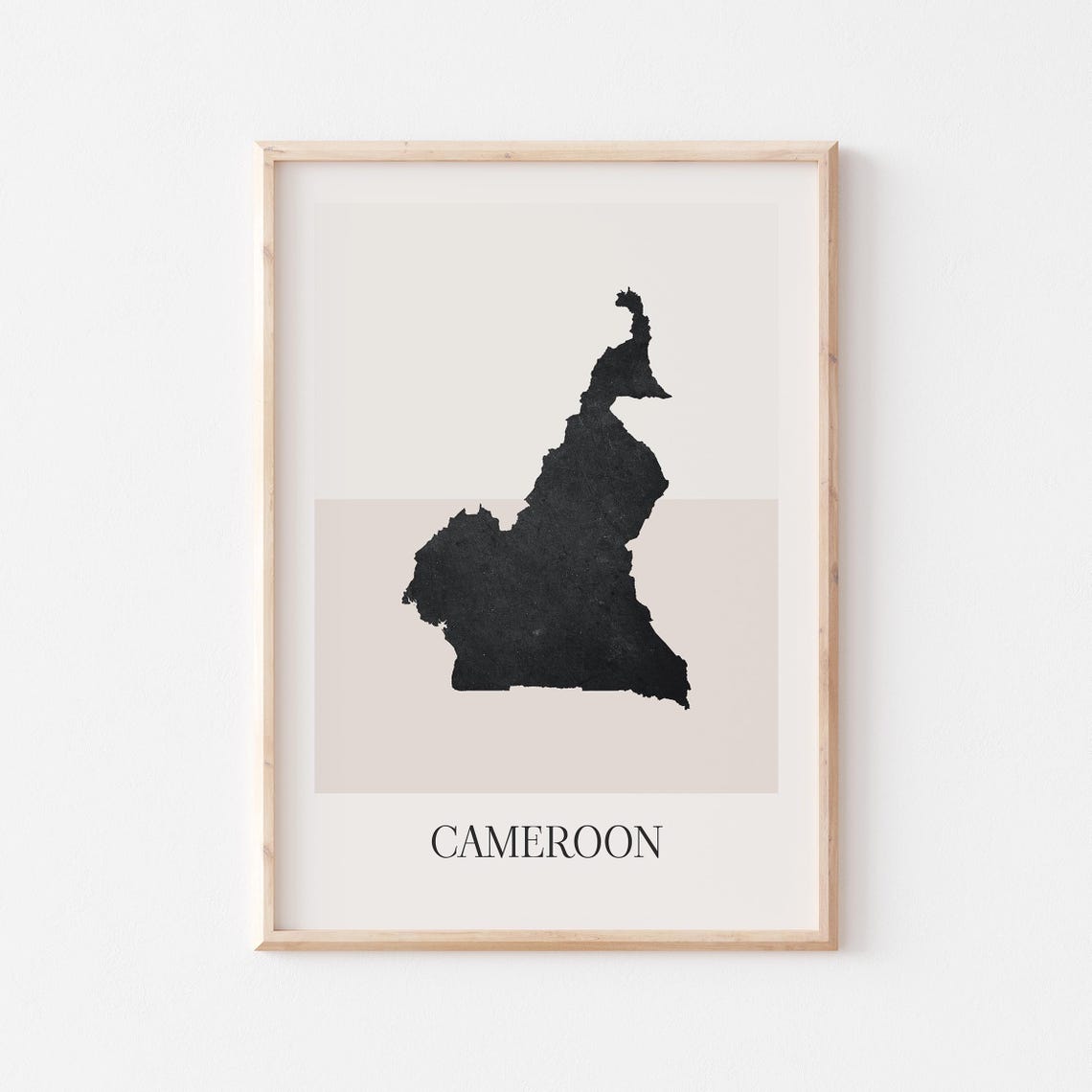 Cameroon Africa Country Map Silhouette Minimalist Poster for Home