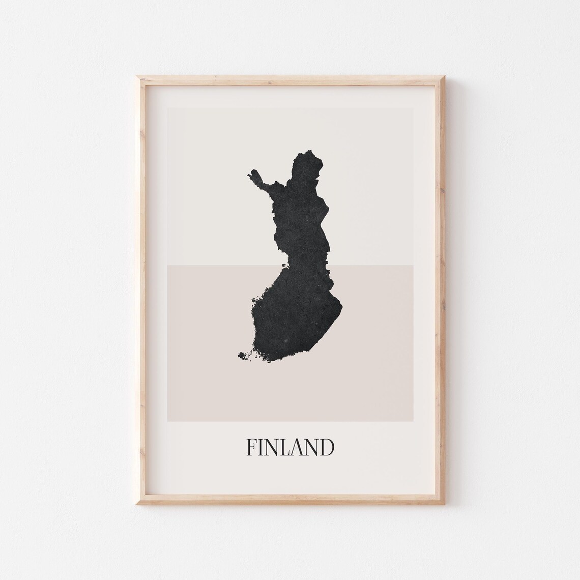 Finland Map Poster Print Minimalist Boho Wall Art Decor For Home Or Gift