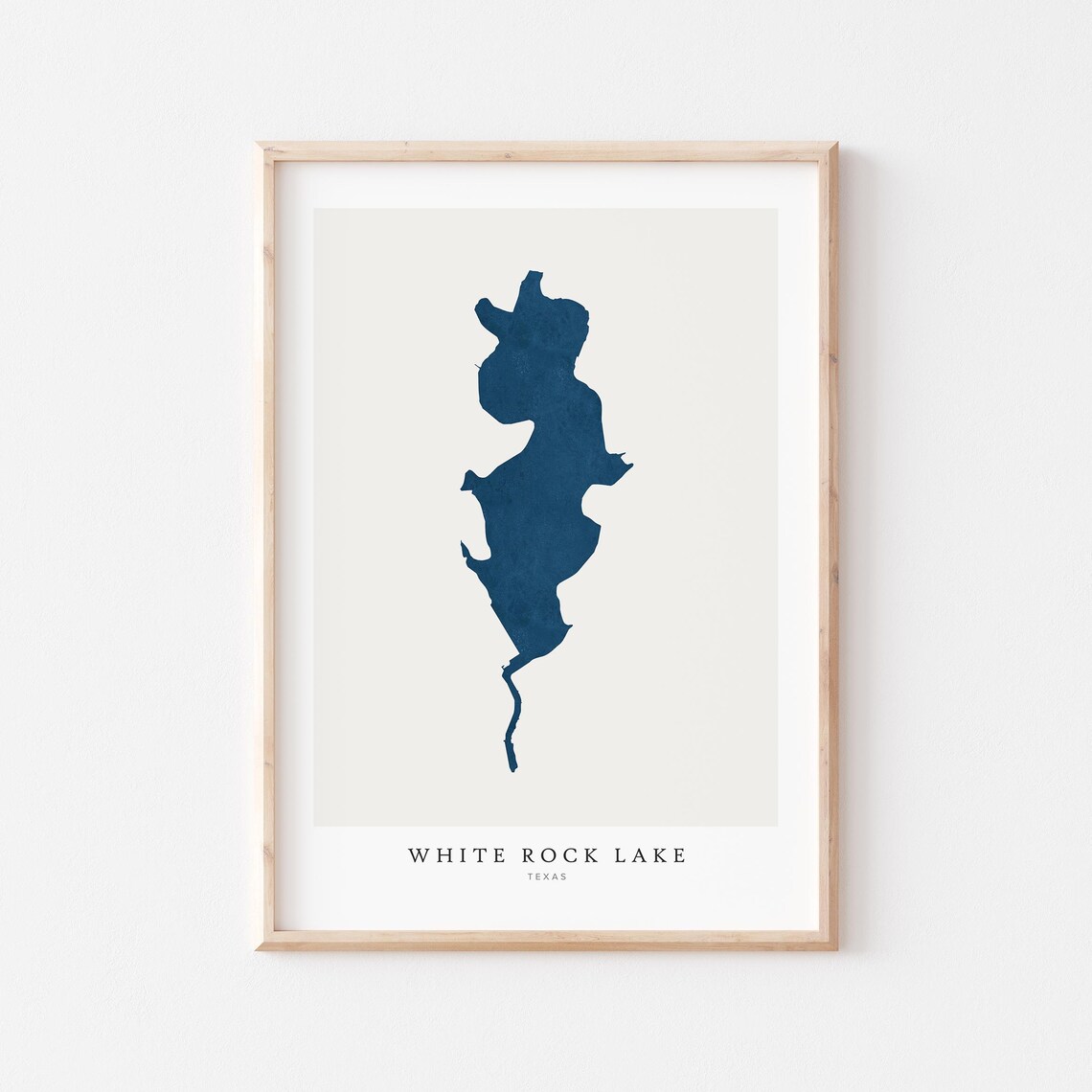 White Rock Lake Print Poster Art Wall Map House Gift Texas