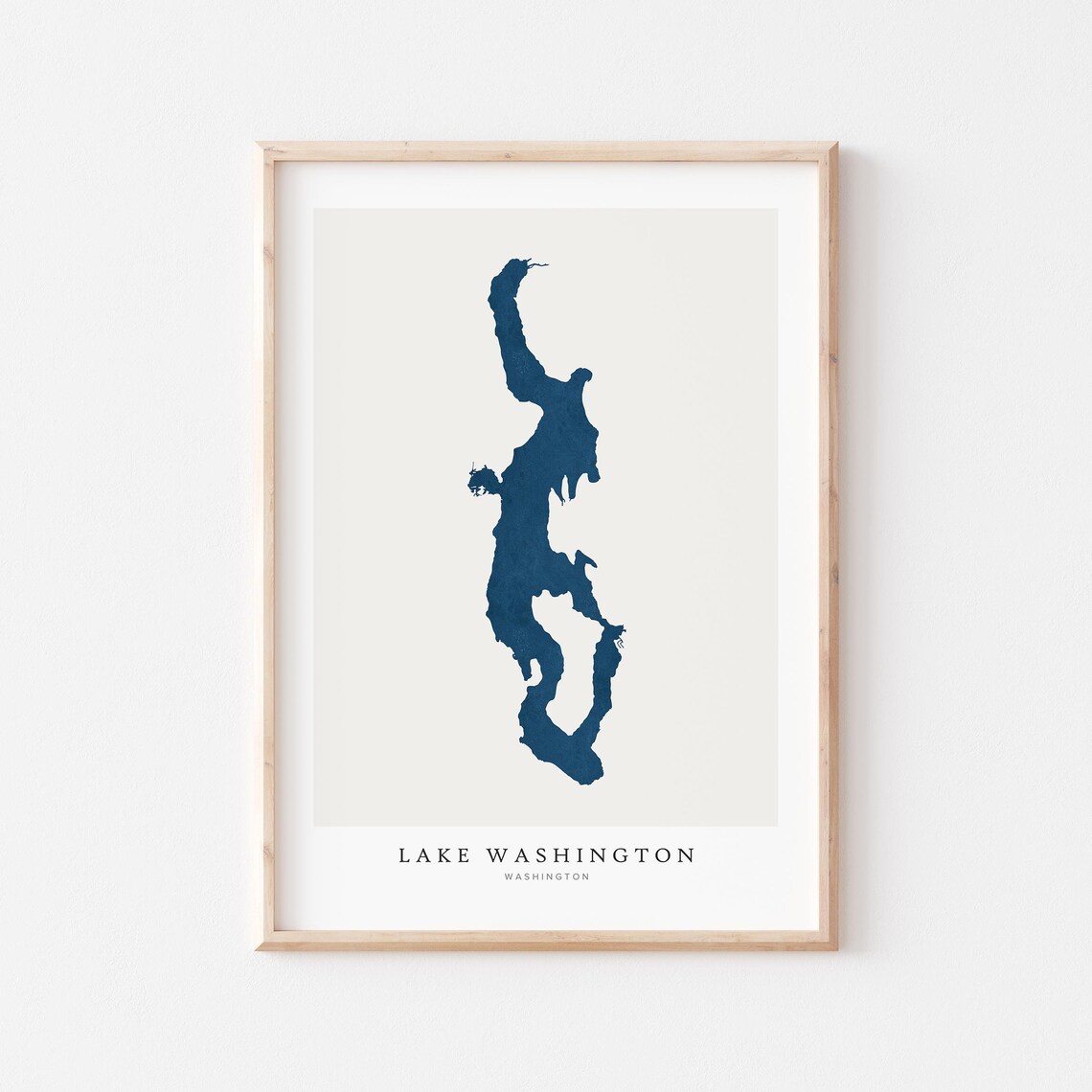 Lake Washington Print Poster Art Wall House Map Gift