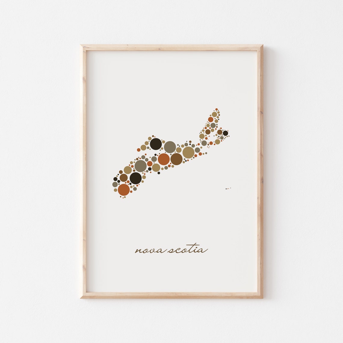 Nova Scotia Canada Colorful Dot Art Province Map Art Decor Poster - Image 2