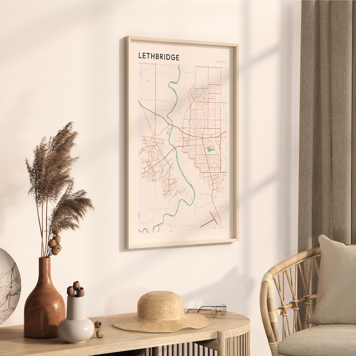 Lethbridge Map Poster, Canada Alberta Travel Print - Image 3