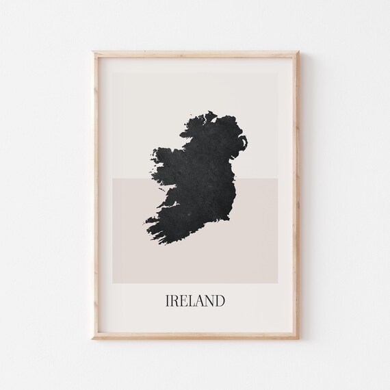 Ireland Map Poster Print Minimalist Boho Wall Art Decor For Home Or Gift