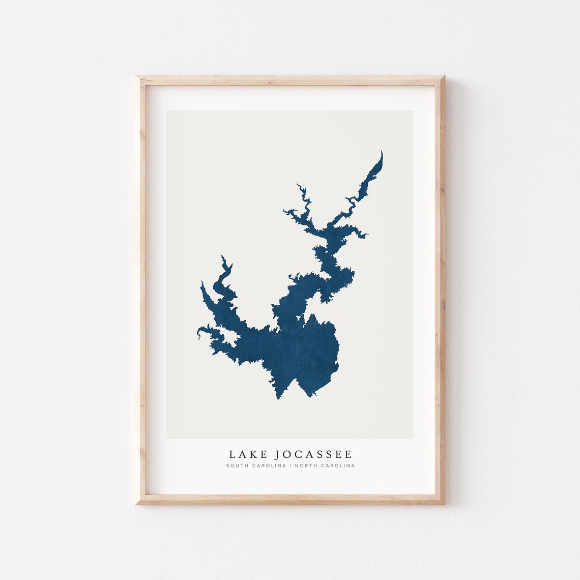 Lake Jocasee Map Poster, North & South Carolina