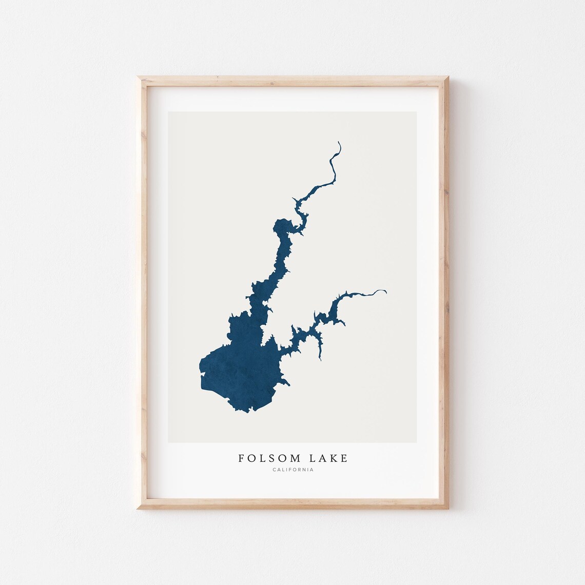 Folsom Lake Print Poster Art Wall Map House Gift