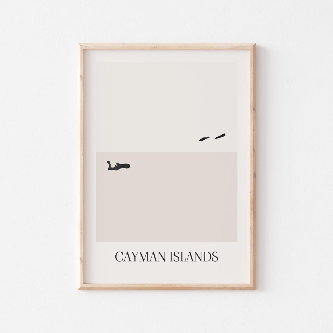 Cayman Islands Caribbean Map Silhouette Minimalist Art Poster
