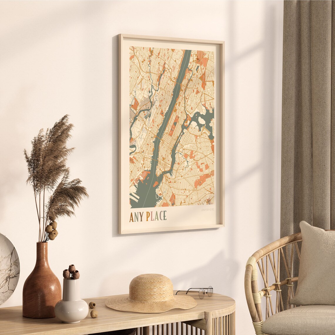 Personalized City Map Travel Poster, Home Town Map - Image 3